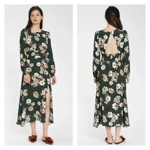 Floral Green Midi Dress